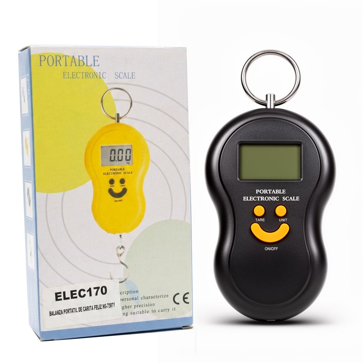 GENERICO - Mini Balanza Portátil Con Pantalla LCD Iluminada Carita Feliz