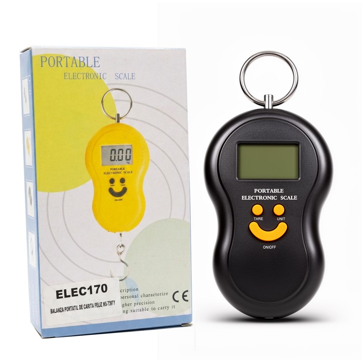 GENERICO - Mini Balanza Portátil Con Pantalla LCD Iluminada Carita Feliz