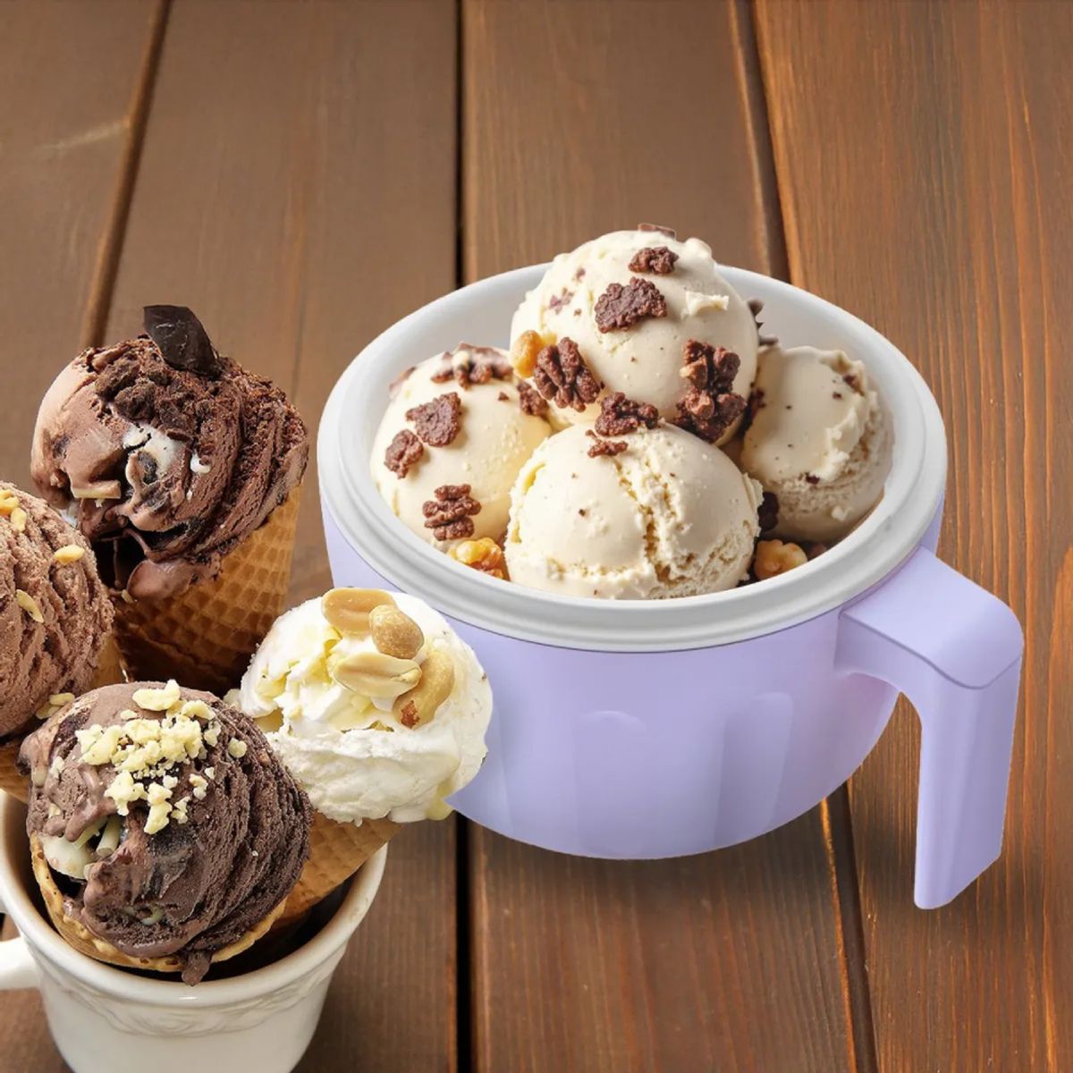 GENERICO - Máquina de Helados Portátil Recco RCE-GELATO500M