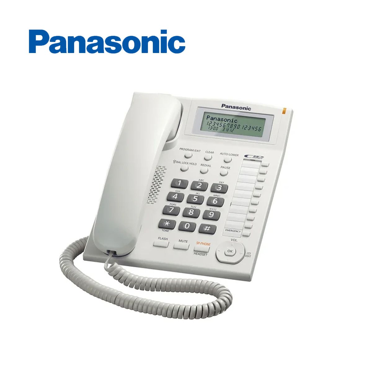 PANASONIC - Teléfono Fijo Panasonic Alámbrico KX-TS880LXW - Blanco