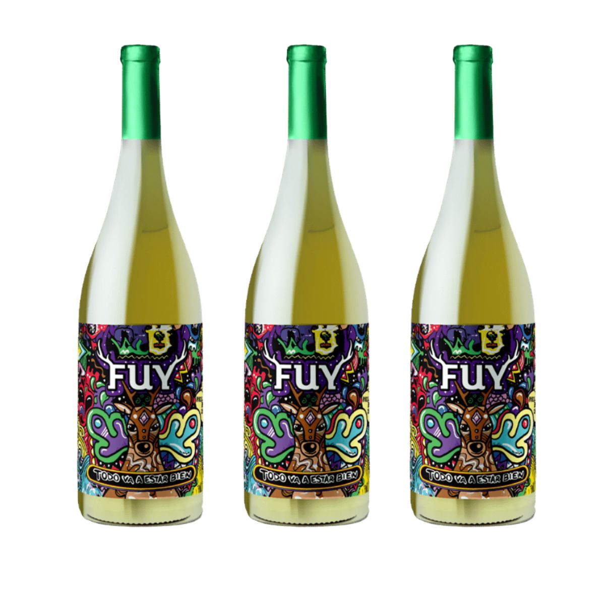 FUY - Vino Blanco Fuy Todo Va A Estar Bien Blend 750ml Pack x3