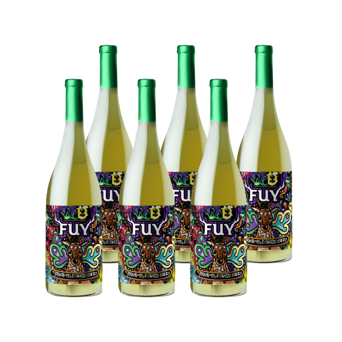 FUY - Vino Blanco Fuy Todo Va A Estar Bien Blend 750ml Pack x6