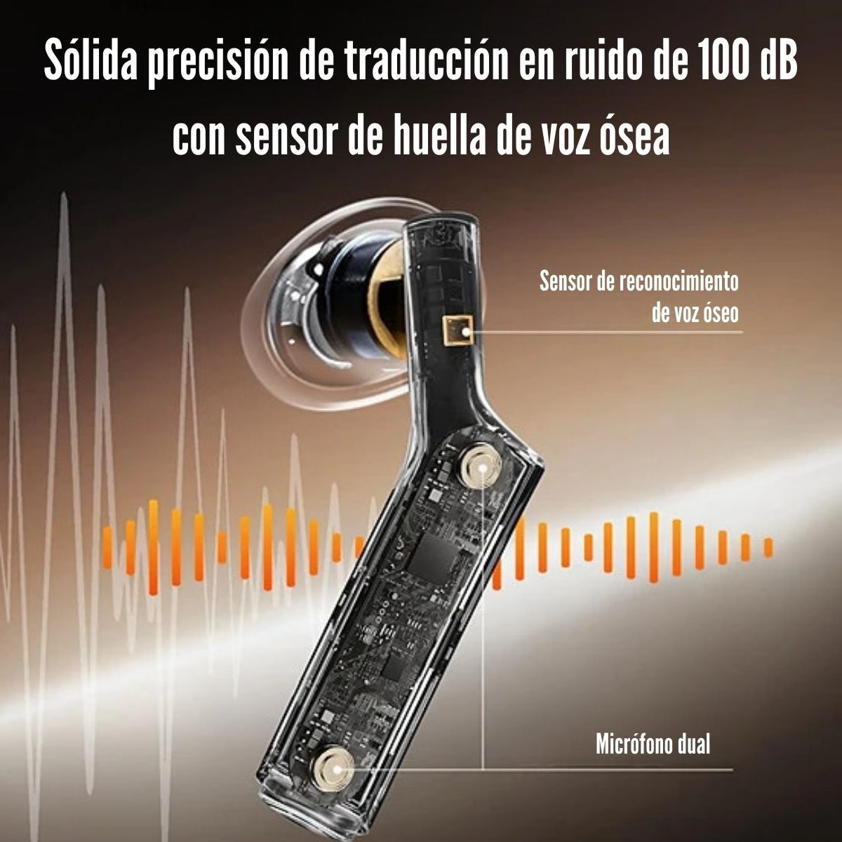 TIMEKETTLE - Timekettle - Auriculares de Traducción W4 En Tiempo Real Interprete Ai - Gold