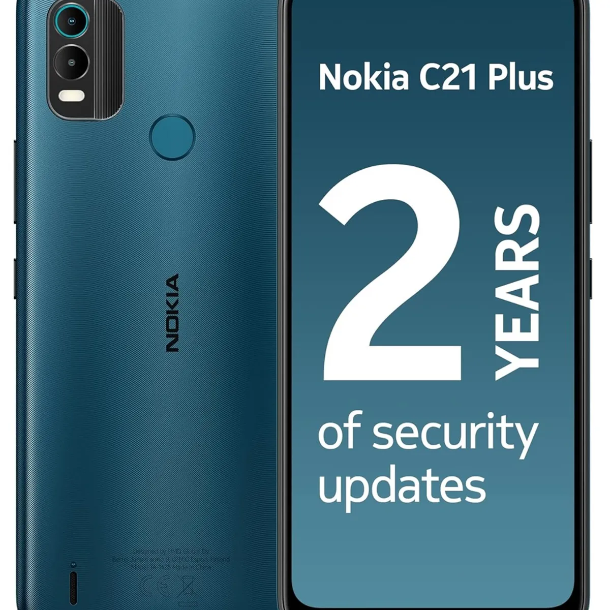 NOKIA - Nokia C21 Plus - Android (Go Edition) Smartphone -Batería de 2 días - DS - 2/64 GB - 6.5 - DARK CYAN