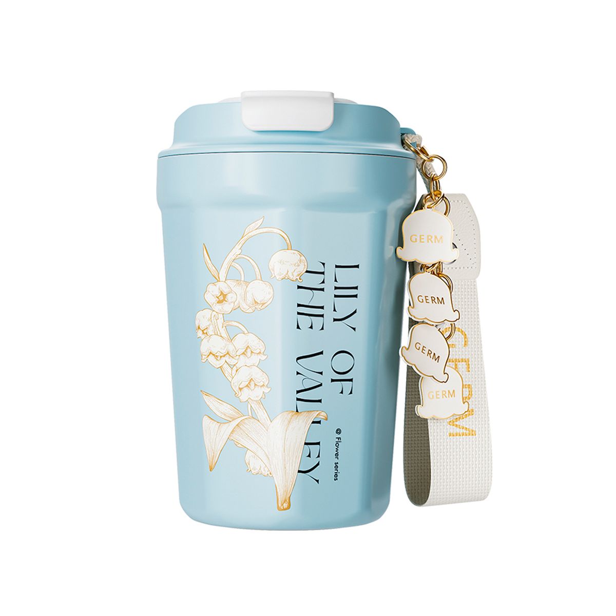GERM - Vaso Térmico Germ Lily Baby Blue 390ml Acero Inoxidable