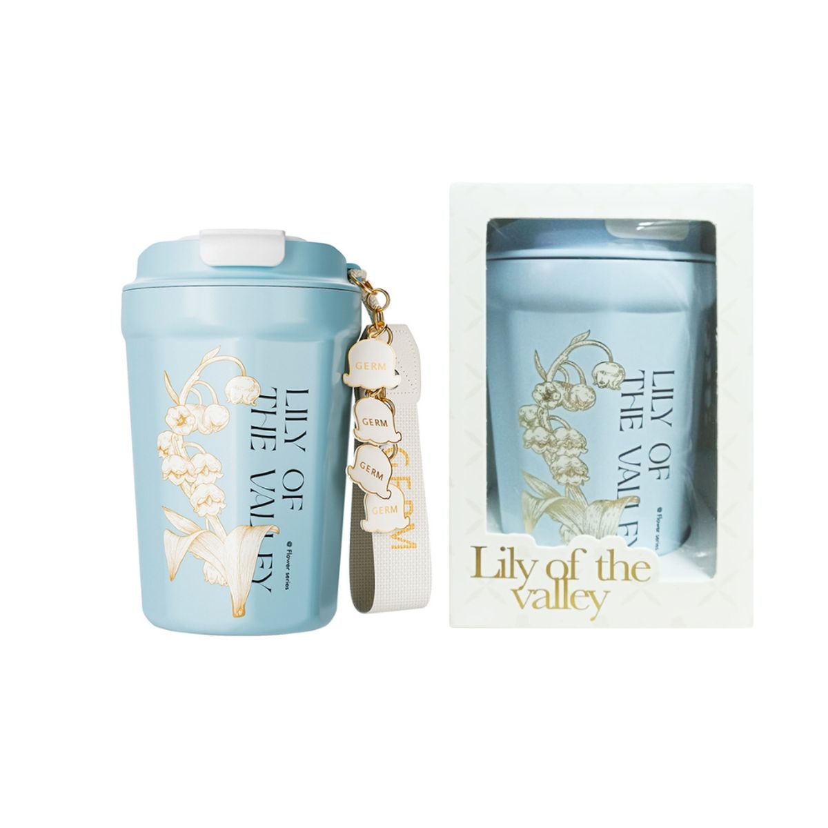 GERM - Vaso Térmico Germ Lily Baby Blue 390ml Acero Inoxidable