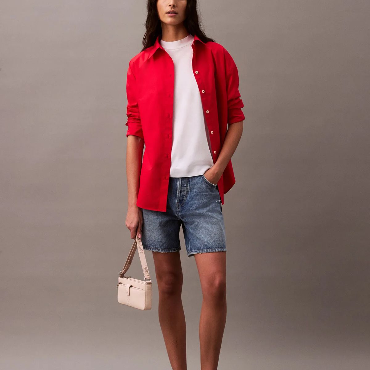 CALVIN KLEIN - CAMISETA SS SILK TOUCH FINE KNIT MOCK N