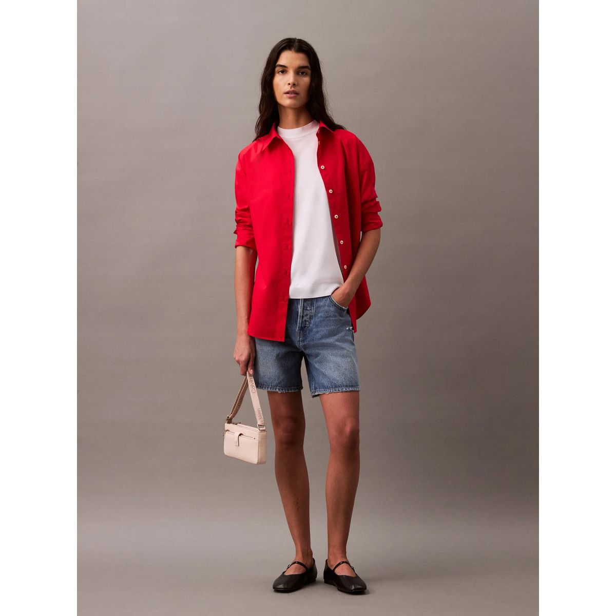 CALVIN KLEIN - CAMISETA SS SILK TOUCH FINE KNIT MOCK N