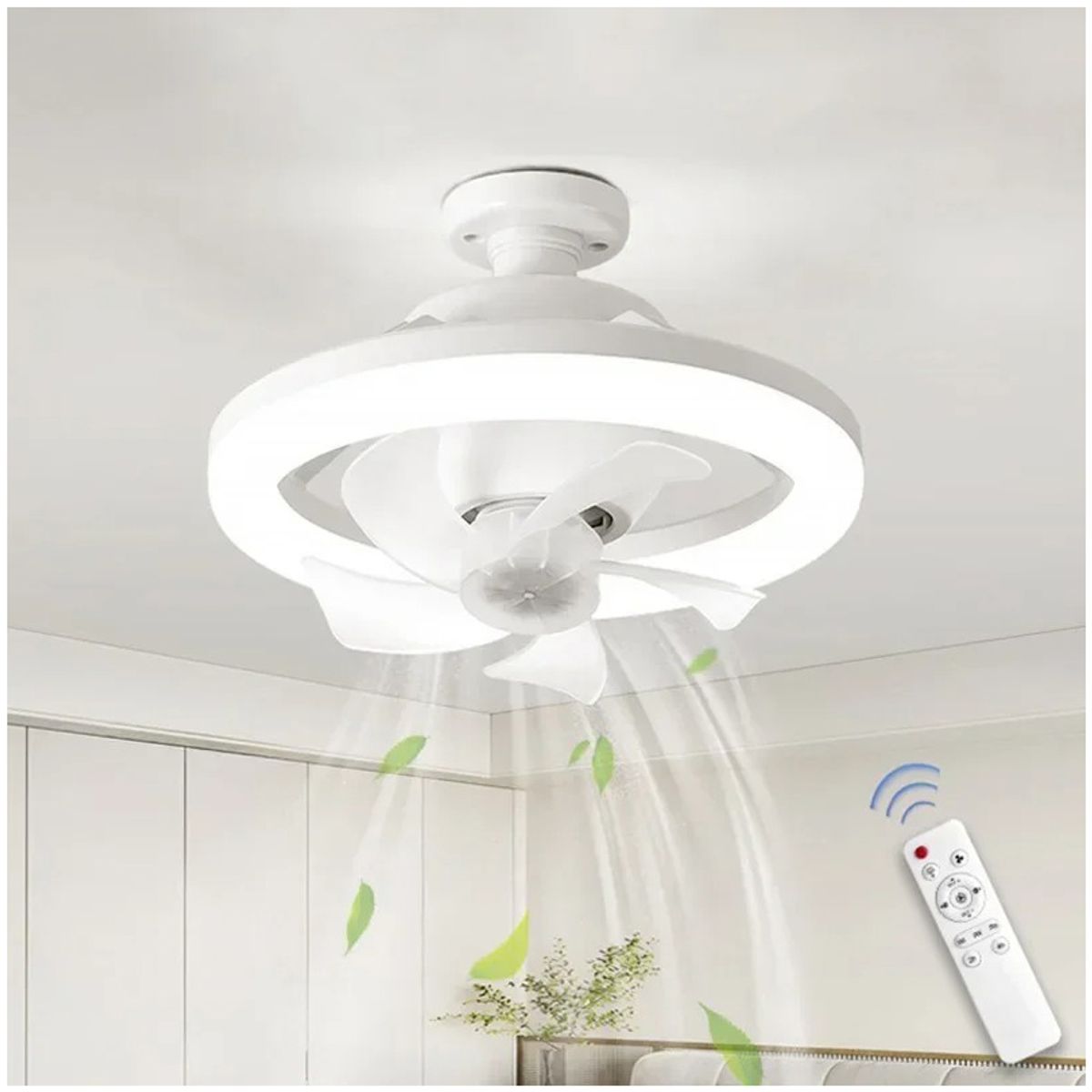 GENERICO - Foco Ventilador LED De Techo Moderno Con Control Remoto