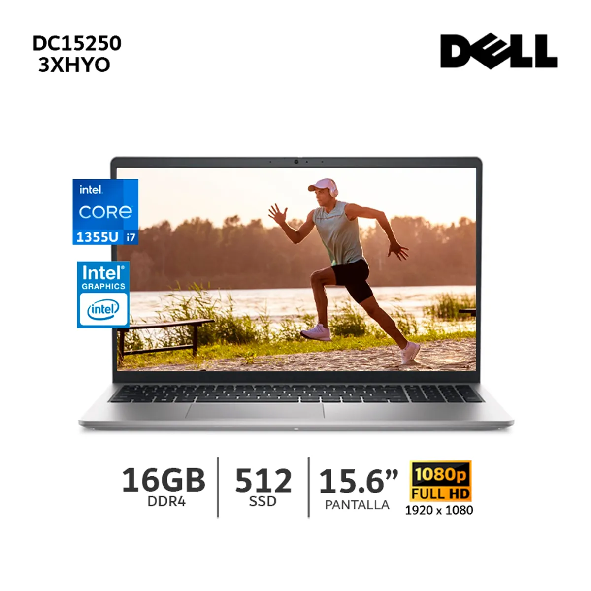 DELL - Laptop Dell Dc 15250 Intel Core I7-1355U 3.7GHZ Ram 16Gb DDR4 Ssd 512Gb / Pantalla15.6 Fhd - 3XHY0