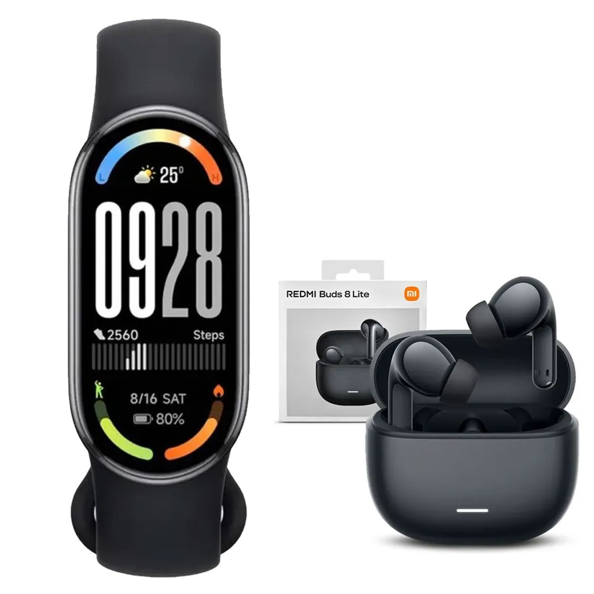 XIAOMI - Xiaomi SmartBand 10 AMOLED + Buds 8 Lite Negro