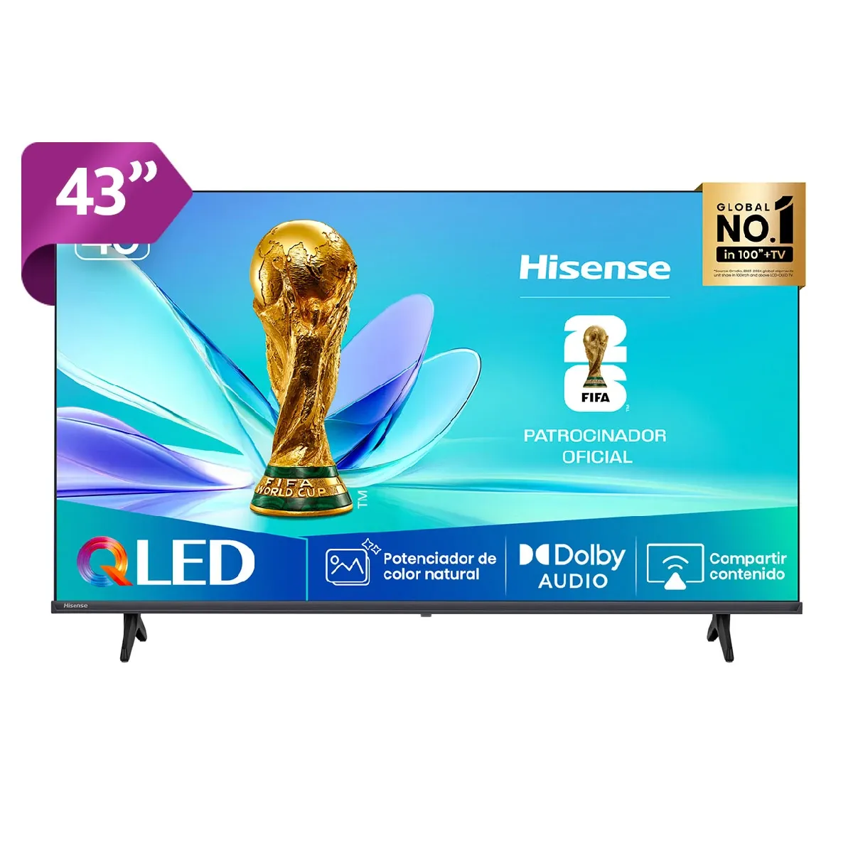 Hisense - TELEVISOR HISENSE QLED 43 FHD SMART TV 43Q4SV