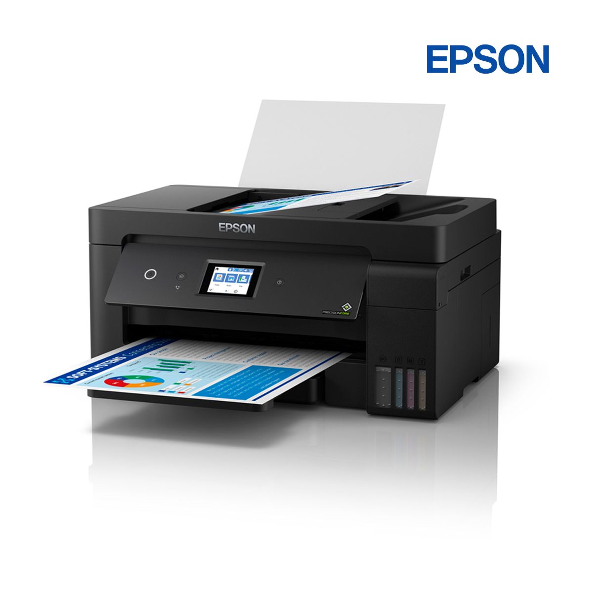 EPSON - Impresora Multifuncional de tinta Epson EcoTank L14150 imprime escanea copia Fax Wi-Fi USB Ethernet