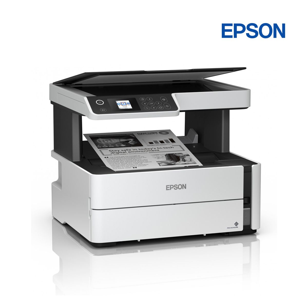 EPSON - Impresora Multifuncional de tinta Epson EcoTank ET-M2170, imprime escanea copia USB LAN WiFi