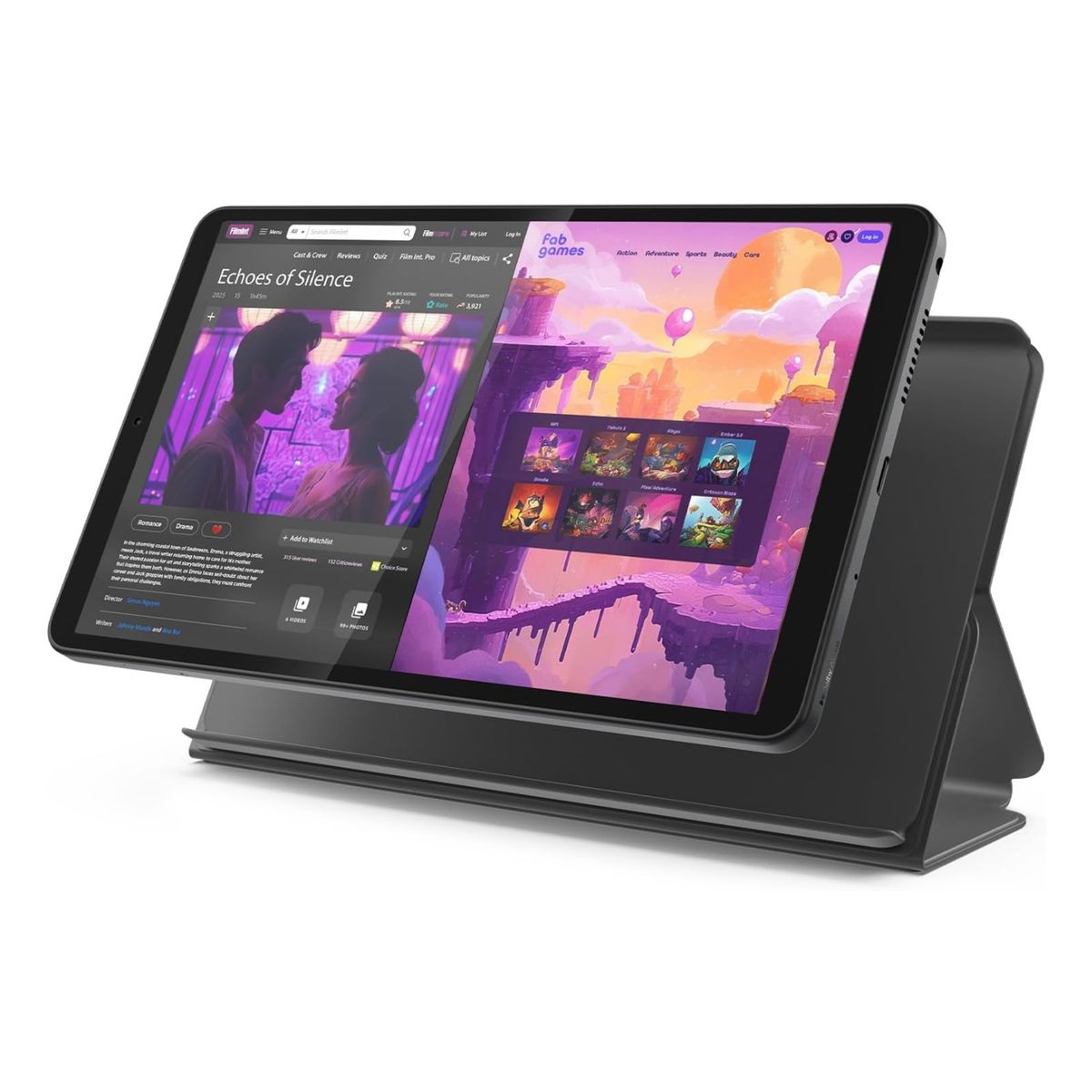 LENOVO - Tablet Lenovo Tab One 8.7 4GB 128GB Luna Grey + Folio Case