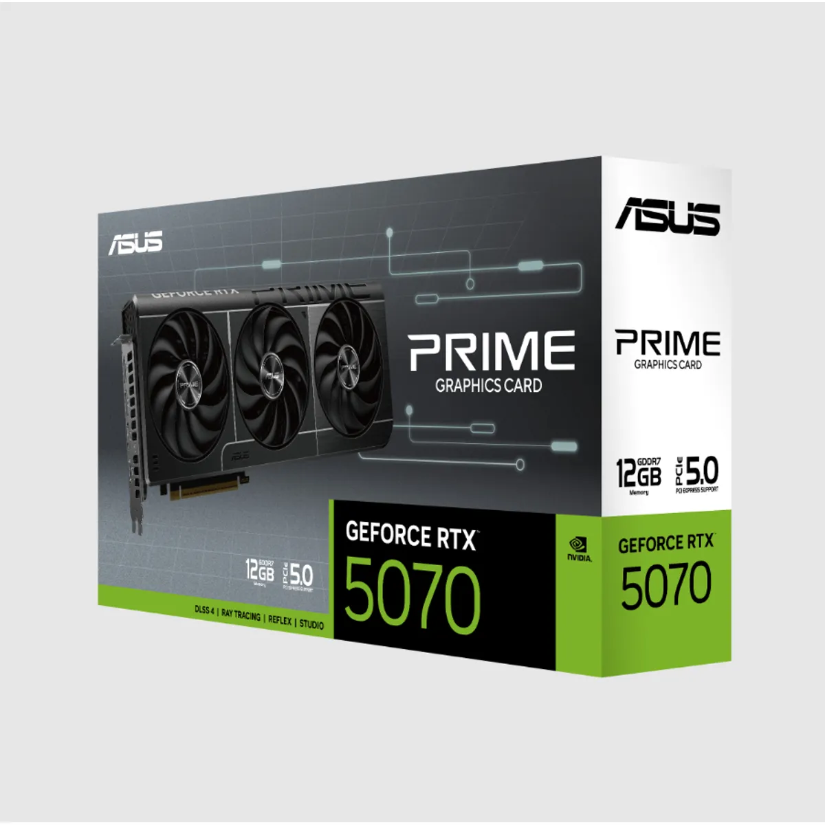 ASUS - TARJETA DE VIDEO ASUS PRIME RTX 5070 12GB ( PRIME-RTX5070-12G ) GDDR7 X3 FANES  X3  192 BIT