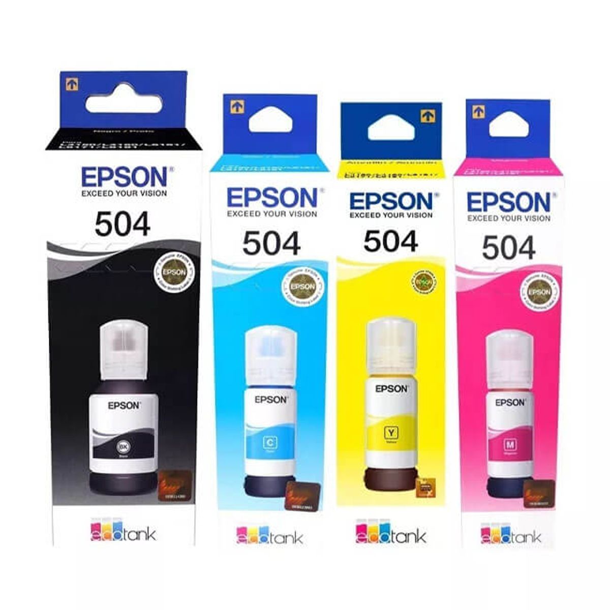 GENERICO - SET DE TINTAS EPSON T504 NEGRO, CYAN, MAGENTA Y AMARILLO