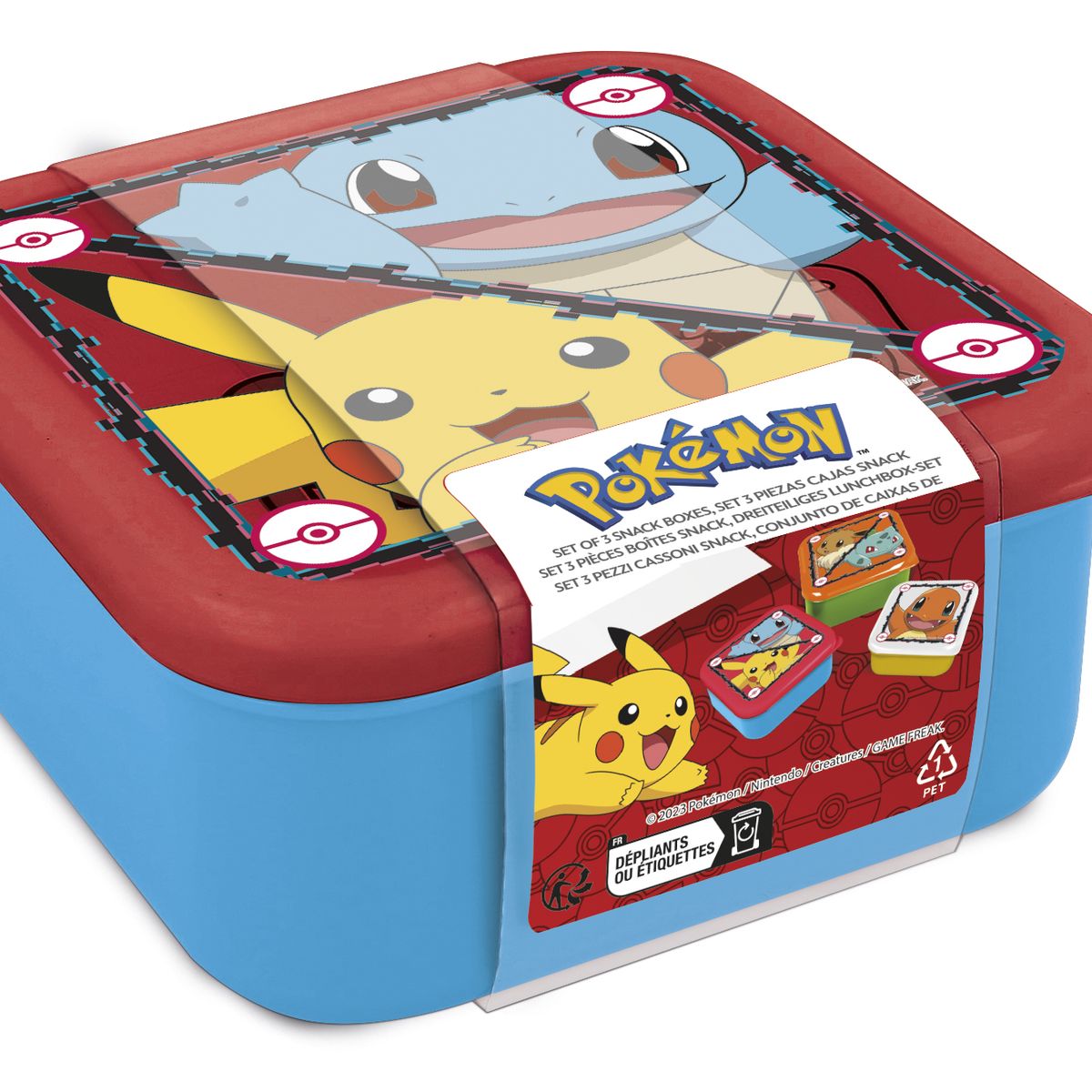 POKEMON - TAPER SET DE 3 PCS SNACK STOR POKEMON