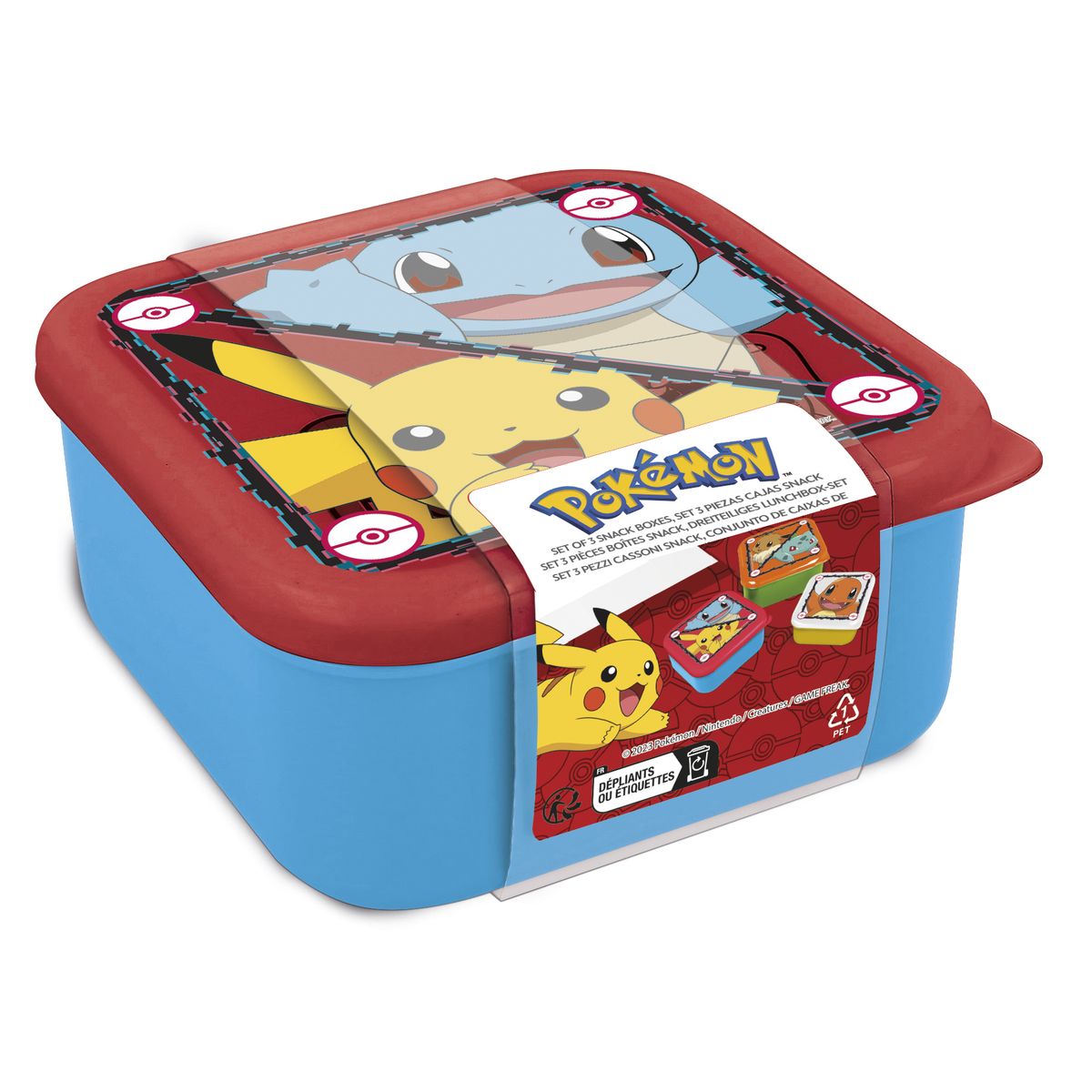 POKEMON - TAPER SET DE 3 PCS SNACK STOR POKEMON