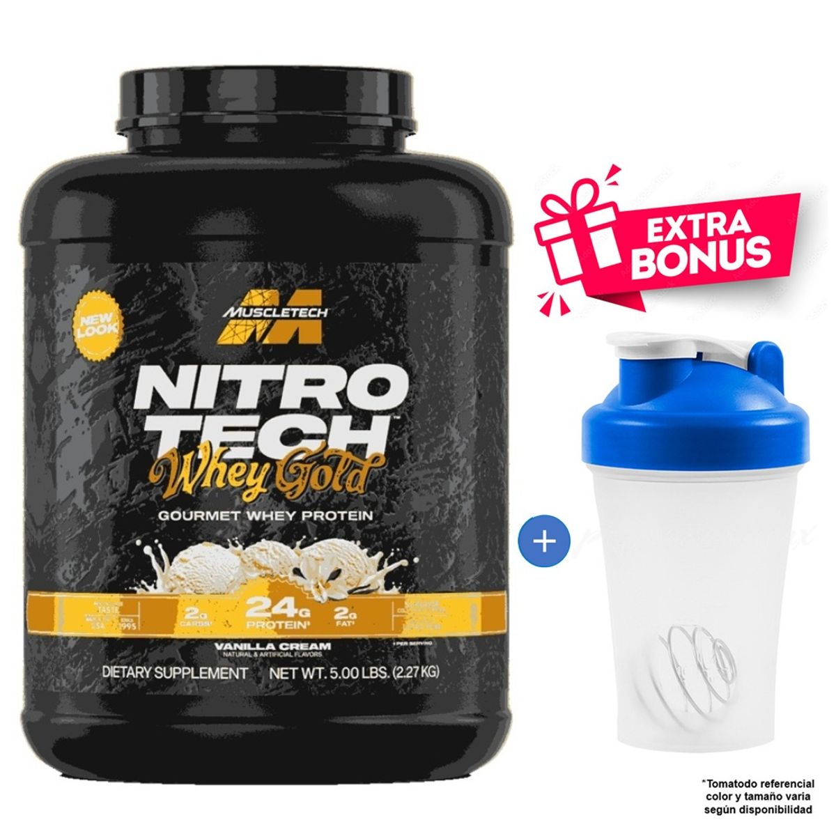 Muscletech - NITRO TECH WHEY PROTEIN 5 LBS VAINILLA CREAM