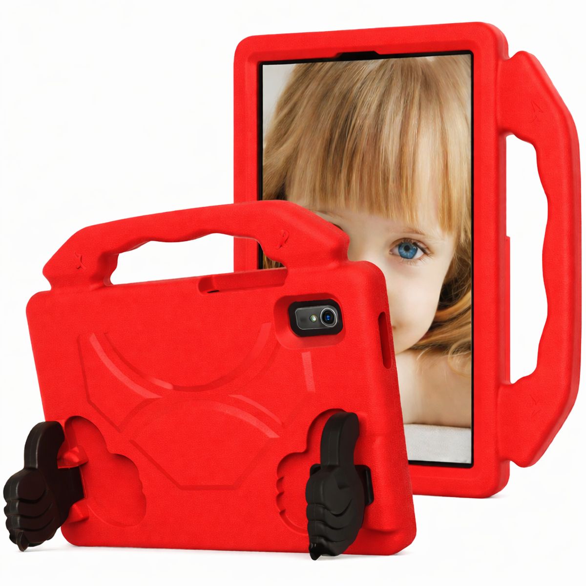GENERICO - FUNDA OKEY ANTISHOCK TABLET LENOVO M9 ROJO