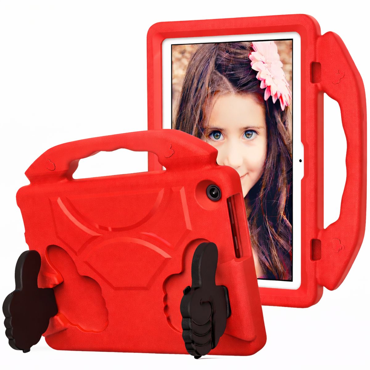 GENERICO - FUNDA OKEY ANTISHOCK TABLET LENOVO M10 505 ROJO
