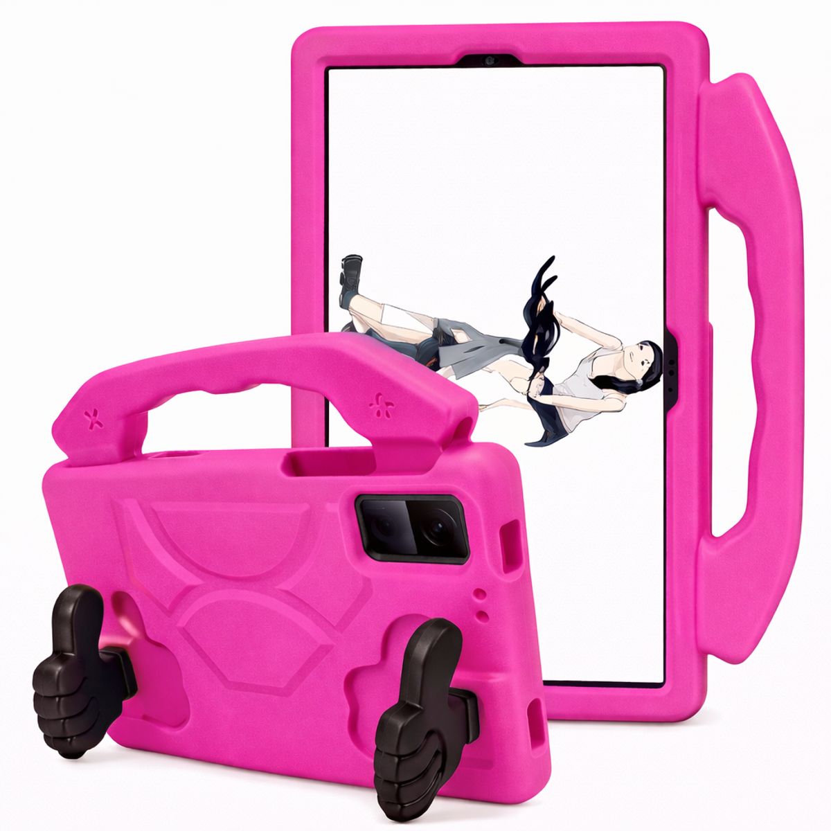 GENERICO - FUNDA OKEY ANTISHOCK TABLET LENOVO M11 FUCSIA