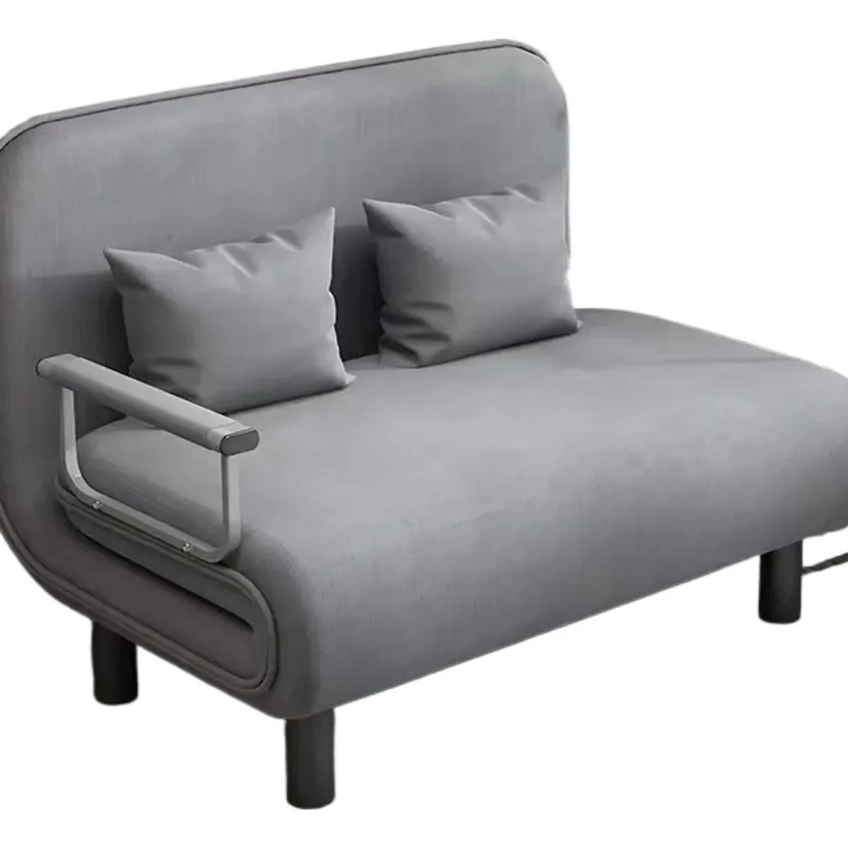 ANYHOGAR - Sofá Cama 120×190cm Tejido De Algodón Y Lino Almacenaje