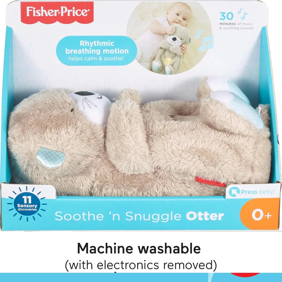 FISHER PRICE - Muñeco Nutria Fisher-Price Soothe Respiracion sonido Bebe