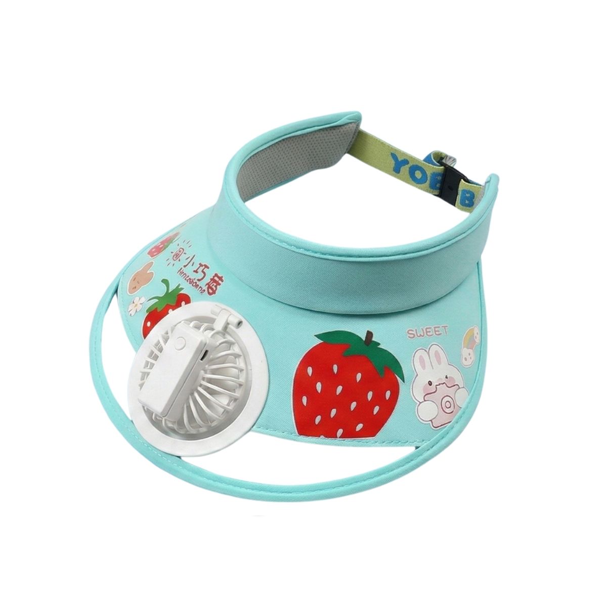 GENERICO - Sombrero de Visera con Ventilador Incorporado