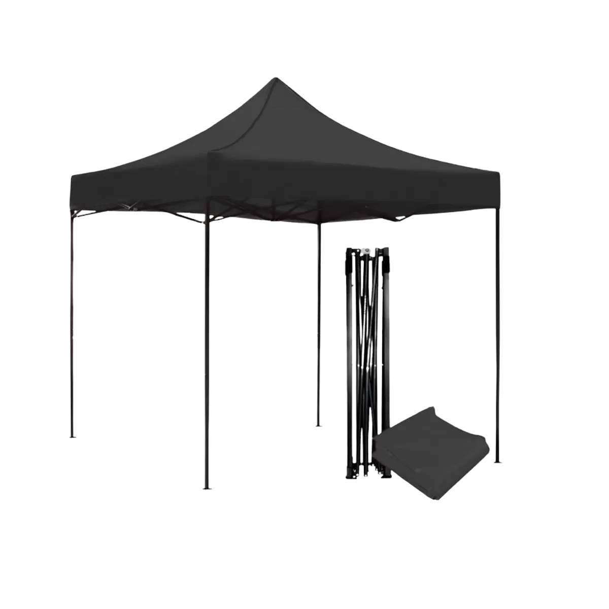 Toldo Plegable 3x3 metros Lona Negro 3 metros de Alto, marca GENERICO - Foto Principal