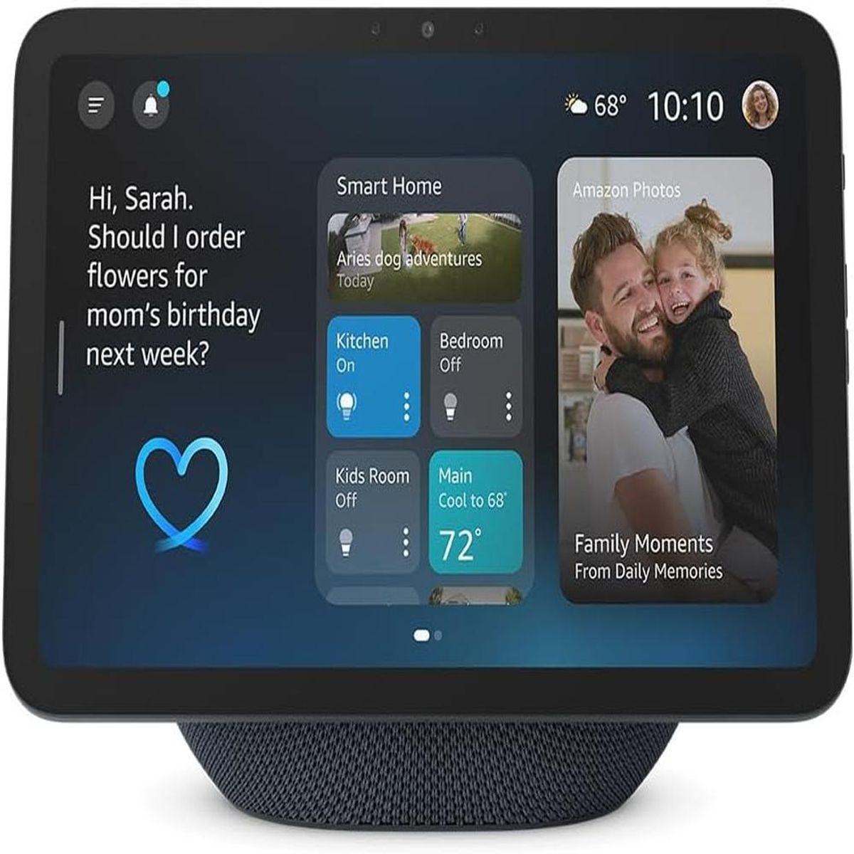 AMAZON - PARLANTE INTELIGENTE AMAZON ECHO SHOW 8 PANTALLA HD 22 CM CON AUDIO ESPACIAL Y ALEXA+ - GRAFITO