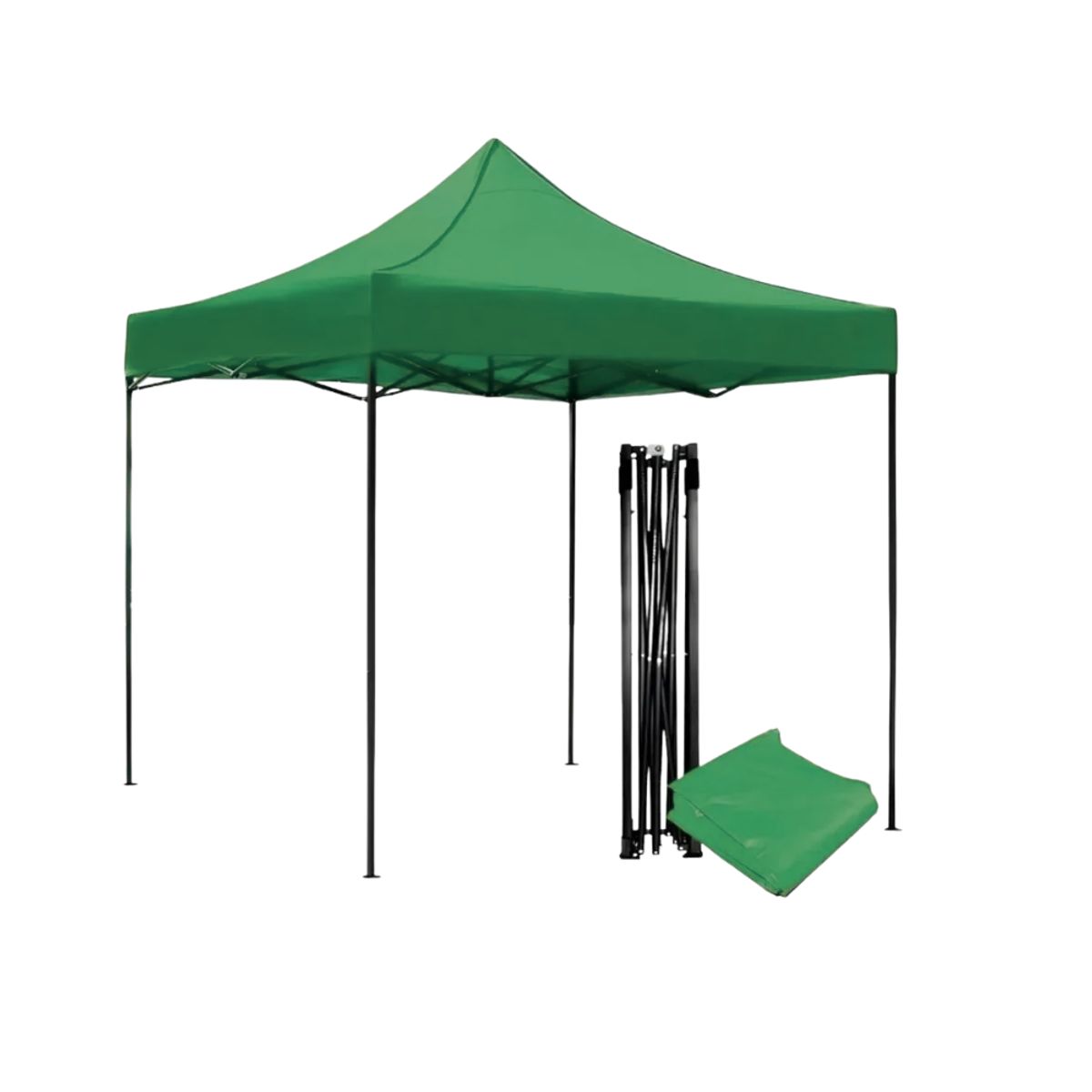 GENERICO - Toldo Plegable 3x3 metros Lona Verde 3 metros de Alto