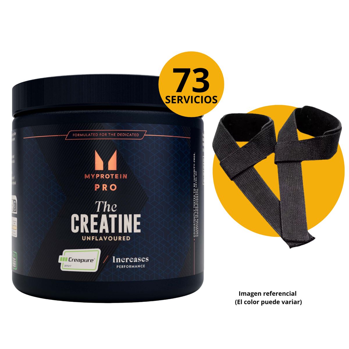 MYPROTEIN - CREATINA MONOHIDRATADA CREAPURE 250G MYPROTEIN PRO + STRAPS