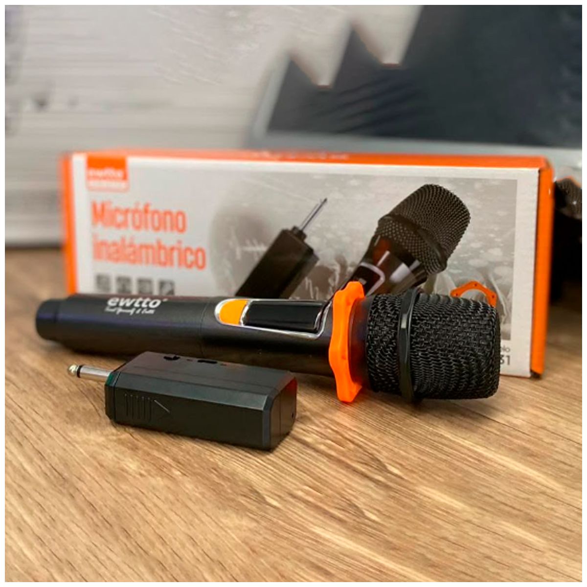 GENERICO - Micrófono inalámbrico color negro