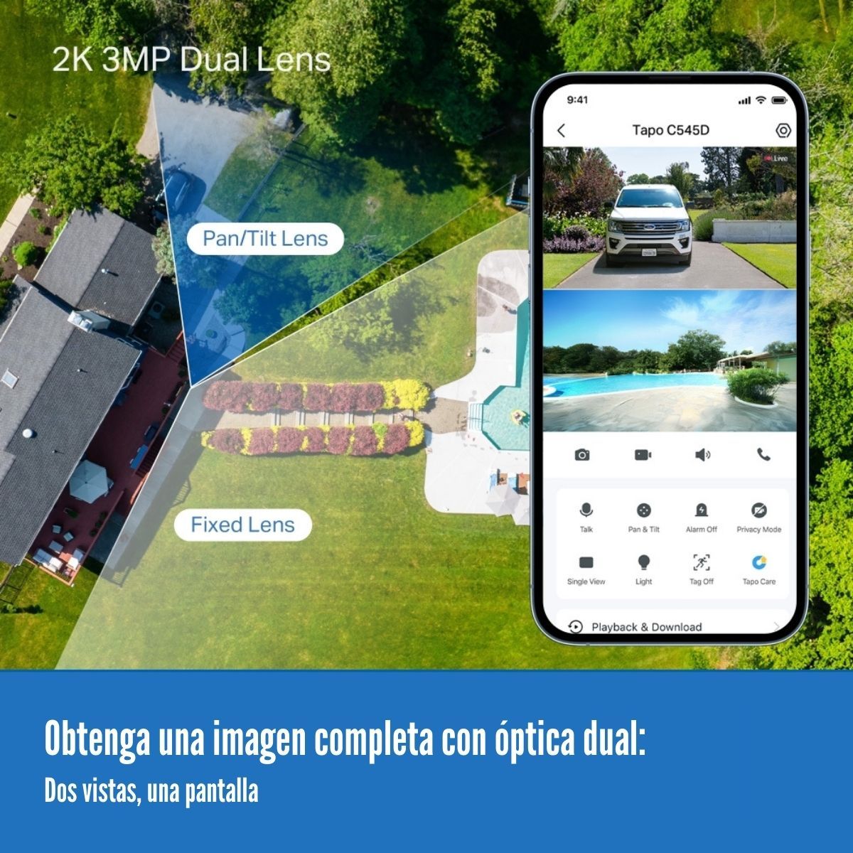 TP LINK - TP-Link - Cámara WiFi Tapo C545D Dual 2K 3MP Full Color
