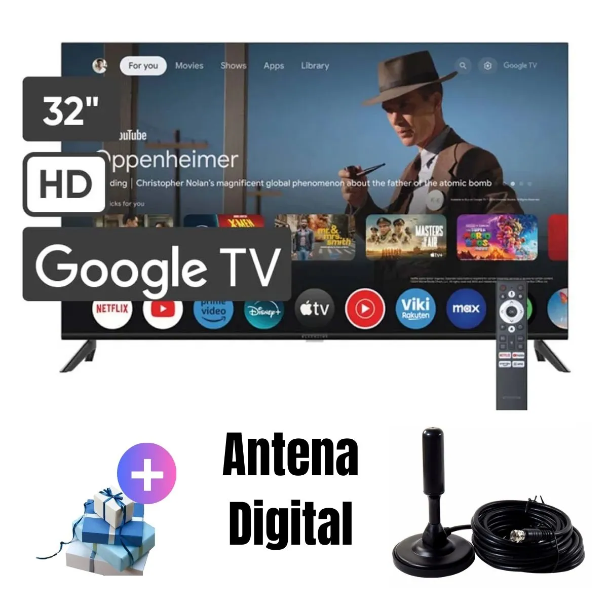 BLACKLINE - Televisor 32 LED HD BLACKLINE SmartTV BL32-T3000HD + ANT