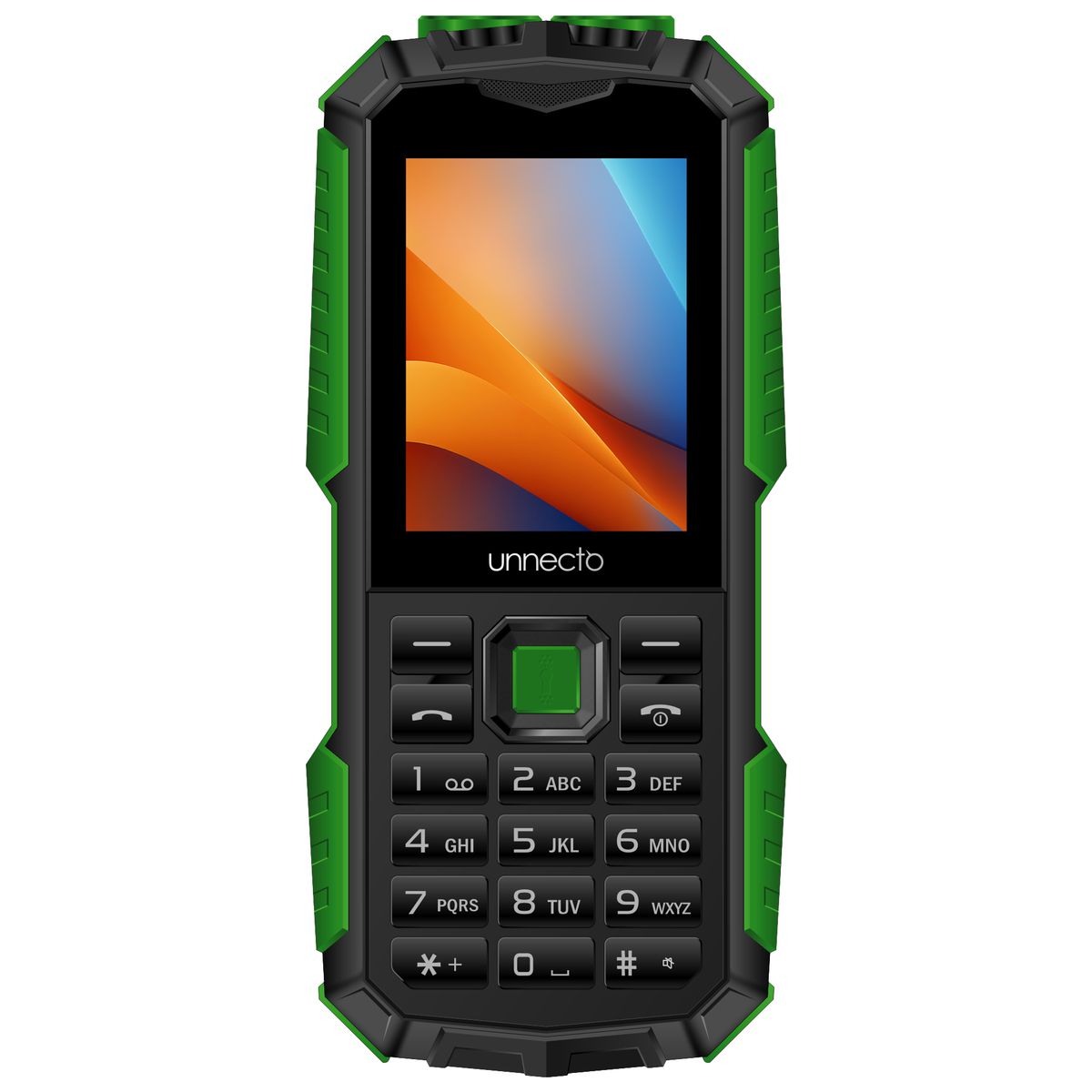 Celular Unnecto Bolt F1R Dual SIM 4G LTE - 128MB ROM+Expandible 128GB - Batería Larga Duración Verde, marca UNNECTO - Foto Principal