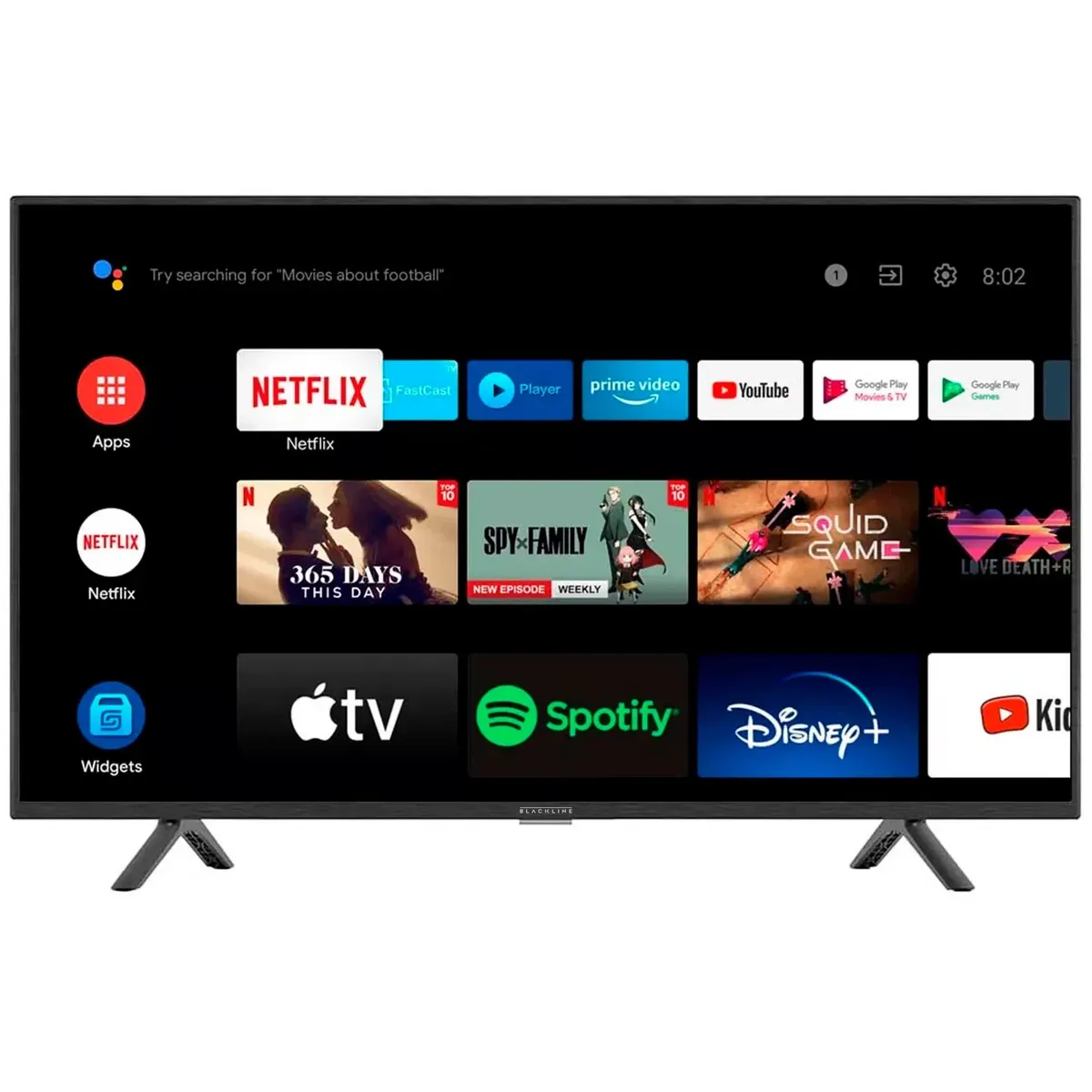 BLACKLINE - Televisor BLACKLINE LED 32 HD Smart TV Google tv BL32-T3000HD