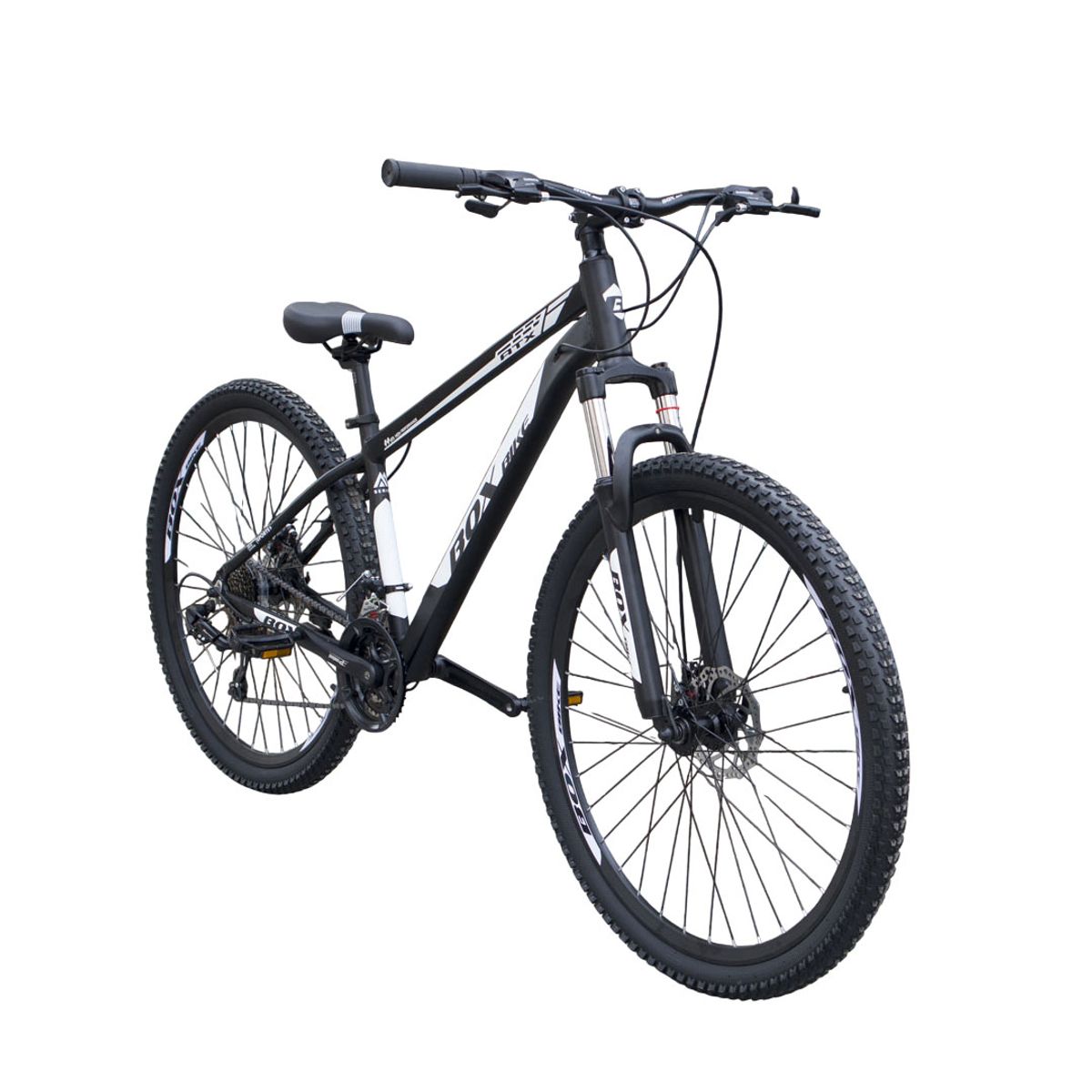 BOX BIKE - Bicicleta MTB de Aluminio Aro 29  con Cambios Shimano Negra con Blanco