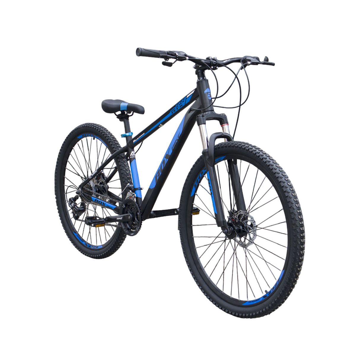 BOX BIKE - Bicicleta MTB de Aluminio Aro 29  con Cambios Shimano Negra con Azul