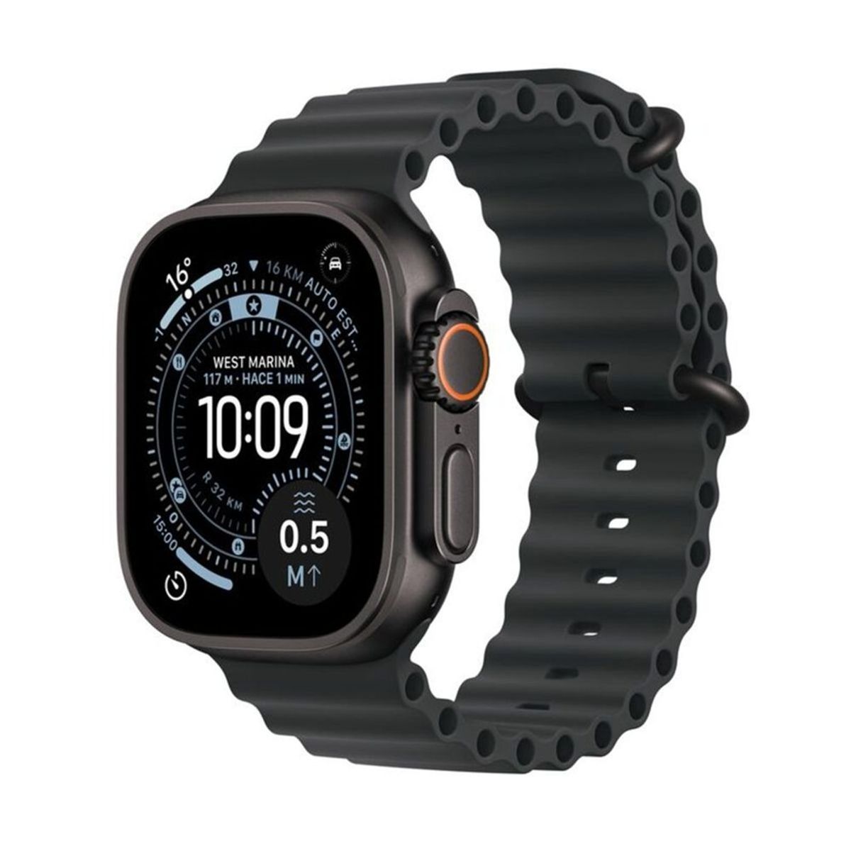 APPLE - Apple Watch Ultra 3 GPS + Celular 49mm - Black Titanium Black Ocean Band