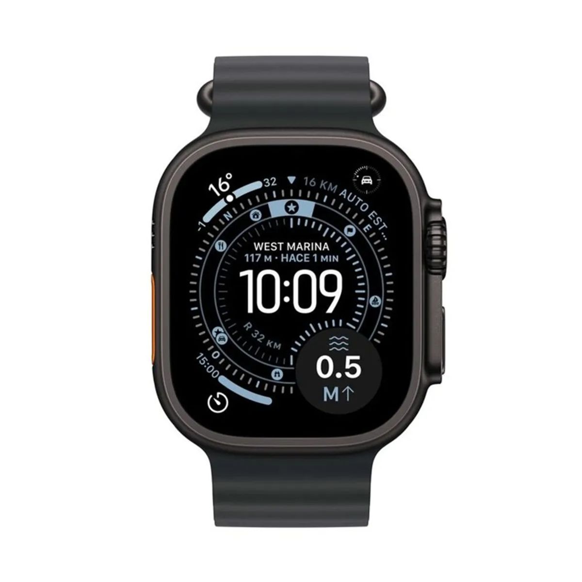 APPLE - Apple Watch Ultra 3 GPS + Celular 49mm - Black Titanium Black Ocean Band