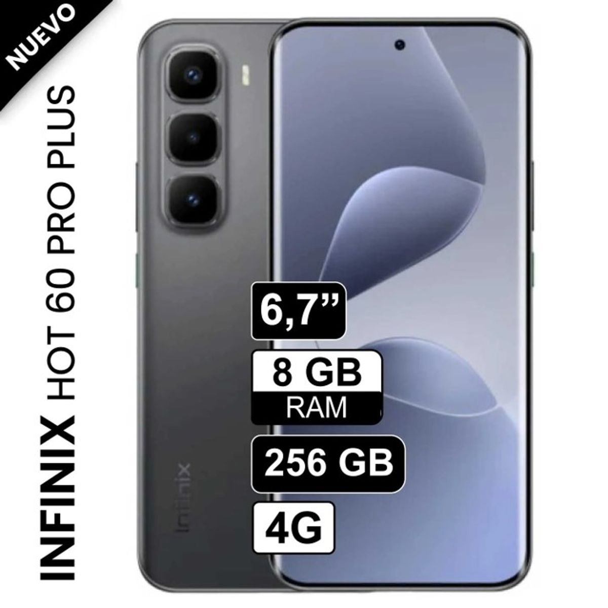 INFINIX - Celular Infinix Hot 60 Pro+ 8GB 256GB Negro