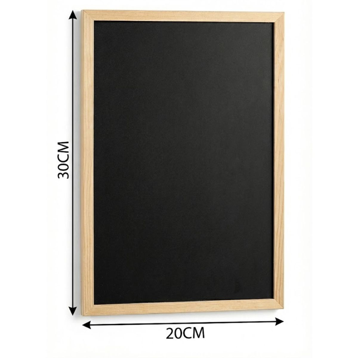 IMPORTADO MC - Set x2 Pizarra de fondo negro 20 x 30 cm con borde de madera