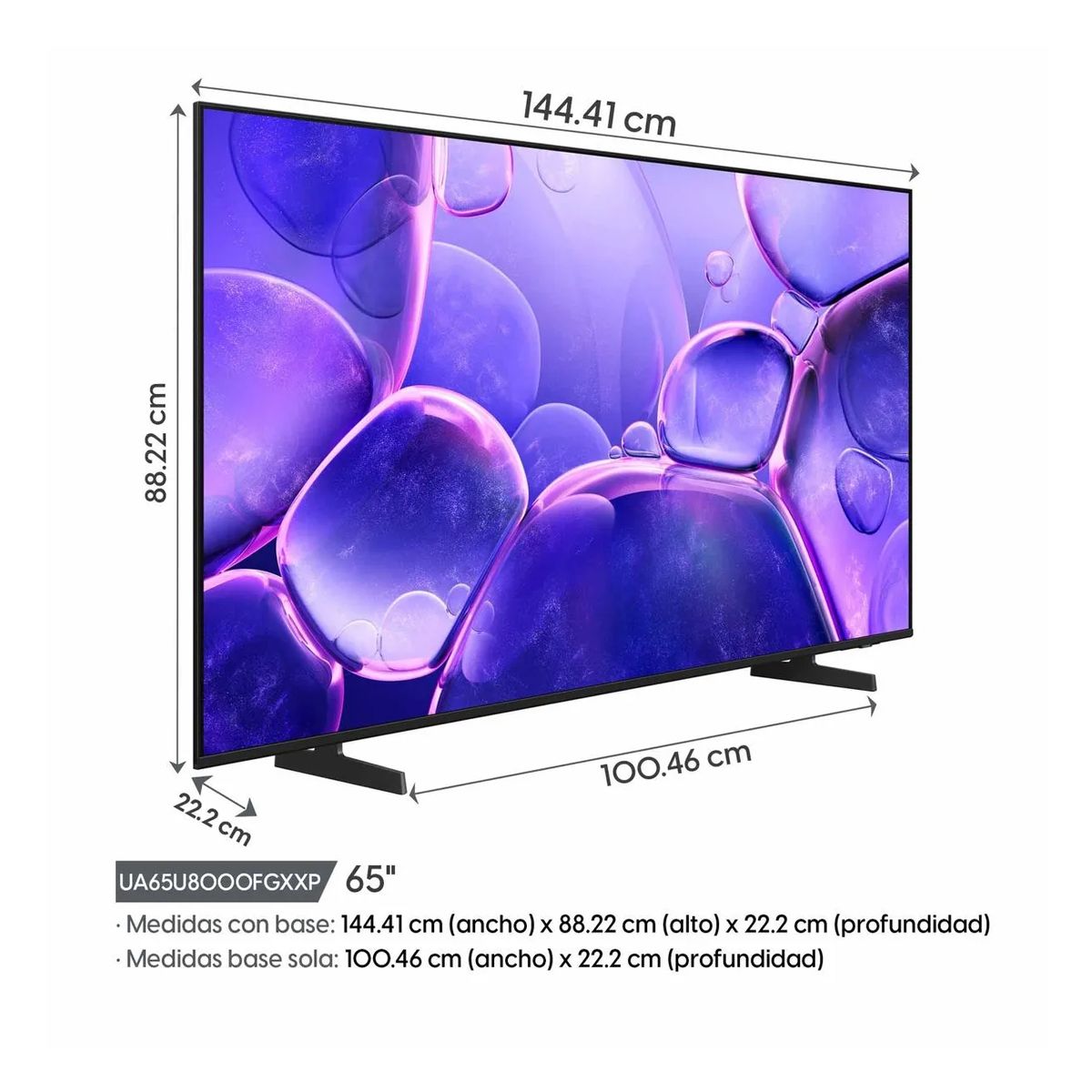 SAMSUNG - Smart TV Samsung 4K 65 Ultra HD, Crystal, Sistema Tizen - 65U8000FG