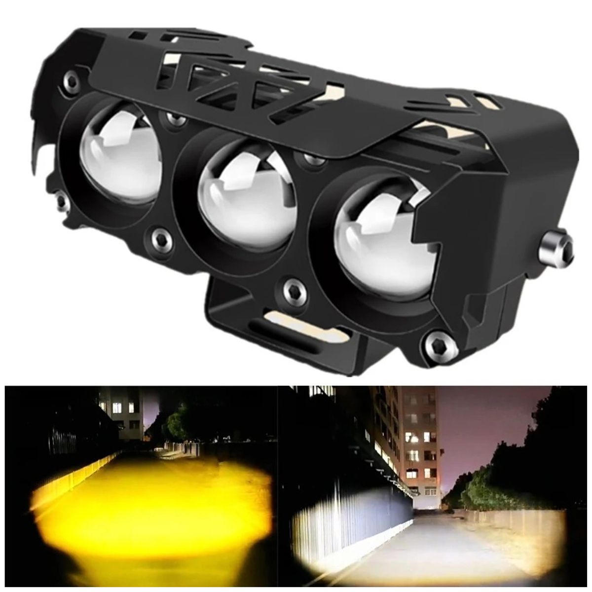 Set Faro Explorador LED 3 Lupa Dual Con Ventilador 35W 2Pcs, marca GENERICO - Foto 2