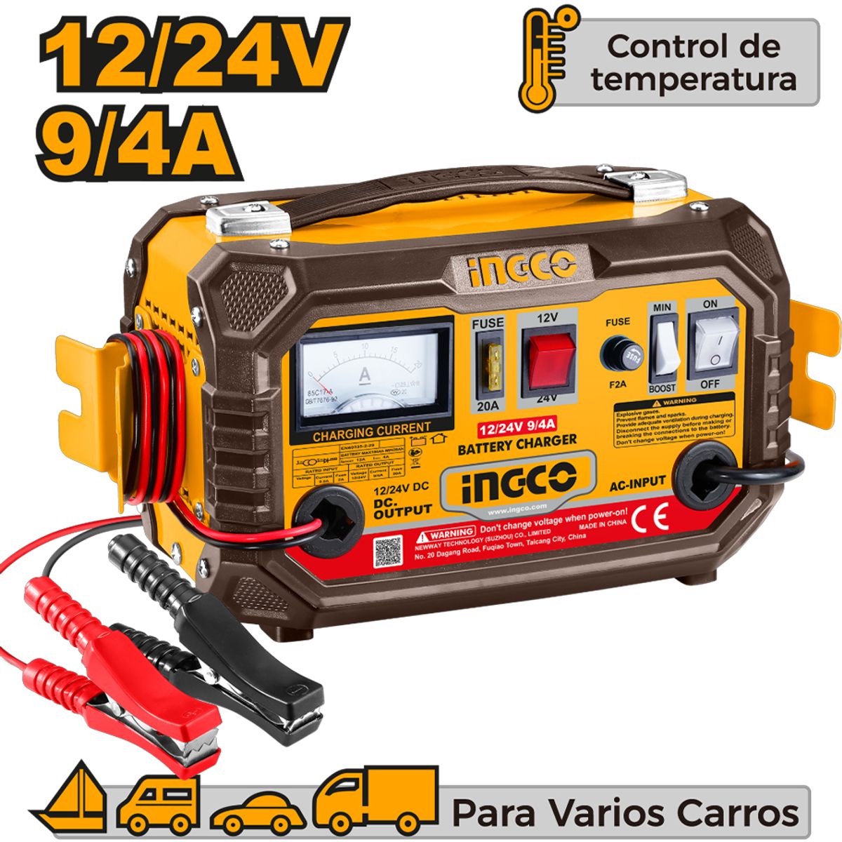 INGCO TOOLS - Cargador de Batería INGCO 12-24V ING-CB1601