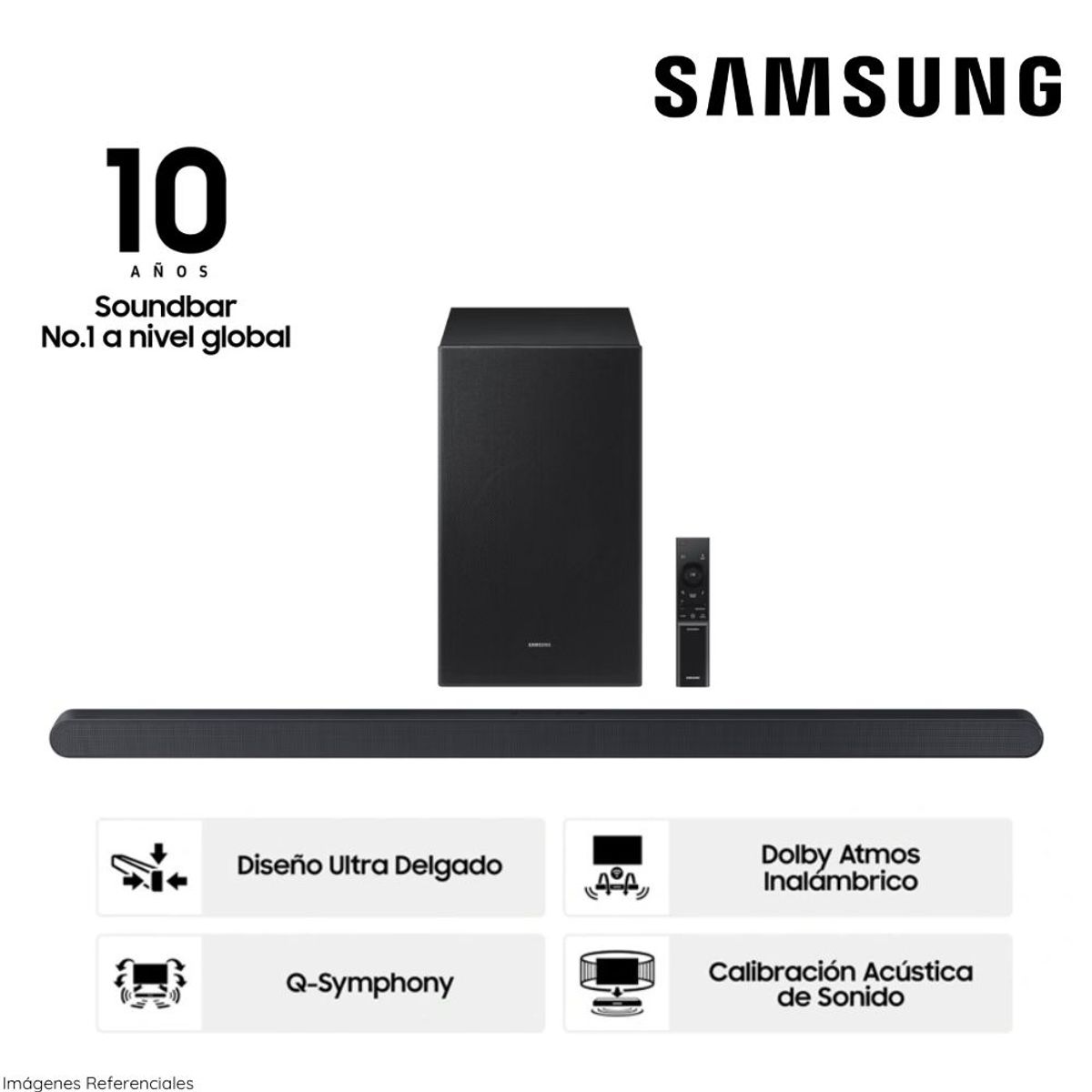 SAMSUNG - Soundbar Bluetooth Samsung Dolby Atmos  Subwoofer HW-S700D