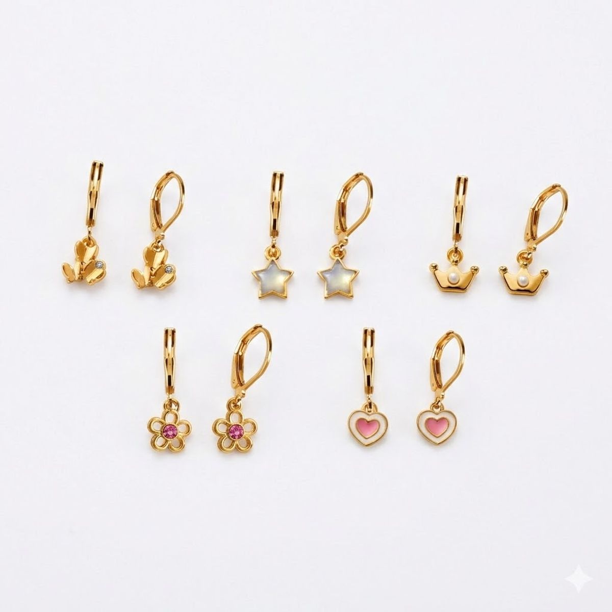 Esika - Set Aretes x5 Golden Wish Finart